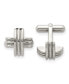 ფოტო #1 პროდუქტის Stainless Steel Polished Fancy X Cufflinks