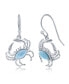 Sterling Silver Larimar Crab Earrings