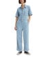 Фото #1 товара Women's Cotton Short-Sleeve Heritage Jumpsuit