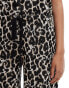 ASOS DESIGN wide leg trouser co-ord in leopard print