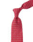 Фото #1 товара Ferragamo Red Bikers Silk Tie Men's Red Os