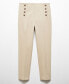 ფოტო #4 პროდუქტის Women's Cropped Button Pants