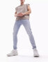 Фото #1 товара ASOS DESIGN power stretch jeans in light wash blue