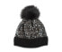 Головной убор с пайетками JOCELYN Sequin 289585 Knit Hat with Faux Fur Pom Pom - фото #1