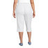 Фото #4 товара Plus Size Sport Knit High Rise Elastic Waist Capri Pants