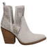 Фото #2 товара Dingo Stop N Stare CutOuts Pull On Booties Womens Off White Casual Boots DI119-W