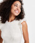 ფოტო #3 პროდუქტის Women's Minerva Ribbed Ruffle-Sleeve Top