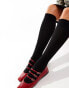 ASOS DESIGN knee high sock in black