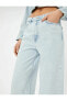 Фото #14 товара Kısa geniş Paça Kot Pantolon Standart Bel Cepli - Bianca Crop Wide Leg Jeans