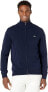 Lacoste 297551 Men's Long Sleeve Full Zip Cotton Jersey Sweater, Navy Blue, 4XL