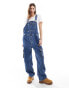 Фото #1 товара Dr Denim Cordelia utility cargo denim dungaree in stream mid retro wash