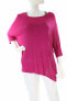 Фото #1 товара In Cashmere Fuchsia Womens Light 3/4 Sleeve Pullover Sweater Size Small