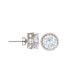 ფოტო #3 პროდუქტის Sterling Silver Cubic Zirconia Round Earrings