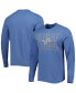 Фото #1 товара Men's Blue Detroit Lions Brand Wide Out Franklin Long Sleeve T-shirt