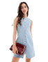 Фото #4 товара ASOS DESIGN denim button up dress in bleach