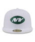 Men's White New York Jets Omaha 59FIFTY Fitted Hat