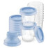 Фото #1 товара PHILIPS AVENT 10 Containers For Breast Milk 180ml+10 Caps+2 Adapters