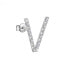 Silver single earring with cubic zirconia V Cubica RZCU48