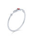 ფოტო #2 პროდუქტის Couples BFF Infinity Irish Celtic Love Knot Bangle Bracelet For Women Teens Simulated Red Ruby Oval .925 Sterling Silver 7 Inch