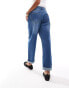 DTT Petite Veron relaxed fit mom jeans in mid blue wash