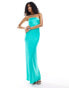 Фото #4 товара Pretty Lavish hammered satin maxi dress in jade green