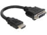 Фото #2 товара Разъем HDMI-DVI Delock 0.2m M/F - 0.2 м - HDMI Type A (стандарт) - DVI-D - Мужской - Женский - Черный