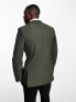 Фото #13 товара ASOS DESIGN super skinny blazer in khaki texture