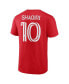 Фото #4 товара Men's Xherdan Shaqiri Red Chicago Fire Authentic Stack Name and Number T-shirt
