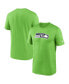 ფოტო #1 პროდუქტის Men's Neon Green Seattle Seahawks Legend Logo Performance T-shirt