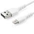 Фото #2 товара StarTech.com 6 foot (2m) Durable White USB-A to Lightning Cable - Heavy Duty Rugged Aramid Fiber USB Type A to Lightning Charger/Sync Power Cord - Apple MFi Certified iPad/iPhone 12 - 2 m - Lightning - USB A - Male - Male - White
