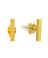 ფოტო #1 პროდუქტის Stainless Steel 18K Gold Plated Small Bar Stud Earrings