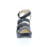 Фото #2 товара Fly London Yorn YORN388FLY-000 Womens Black Leather Wedges Sandals Shoes