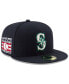 ფოტო #1 პროდუქტის Men's Navy Seattle Mariners National Baseball Hall of Fame 59FIFTY Fitted Hat