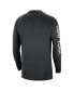 Men's Black New York Knicks Courtside Max 90 Vintage-Like Wash Statement Edition Long Sleeve T-shirt