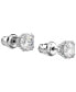 Silver-Tone Constella Crystal Stud Earrings