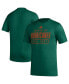 Фото #1 товара Men's Green Miami Hurricanes Sideline AEROREADY Pregame T-shirt