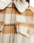 Levi's check wool blend flannel shrunken 90s jacket in beige