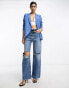 Фото #6 товара Vila tailored blazer co-ord with asymmetric fastening in blue