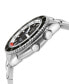 ფოტო #2 პროდუქტის Men's Squalo Silver-Tone Stainless Steel Watch 46mm