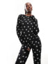 Threadbare Ski base layer top and leggings set in star print