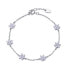 Sparkling silver bracelet with flowers Elegant 13209P000-30