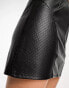 Фото #3 товара Violet Romance faux leather biker mini skirt with zip front in black