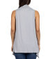 ფოტო #5 პროდუქტის Draped Open Front Sleeveless Cardigan Vest