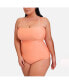 ფოტო #1 პროდუქტის Plus Size Sunny Tie Waist One Piece Swimsuit - Peach