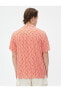 Фото #7 товара Рубашка мужская Koton с геометрическим принтом и короткими рукавами