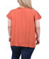 Plus Size Eyelet Sleeve Blouse orange rust, 1X - фото #2