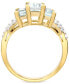 Фото #3 товара Aquamarine (3 ct. t.w) & Diamond (1/2 ct. t.w.) Ring in 14K Yellow Gold