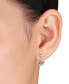 ფოტო #2 პროდუქტის Morganite (2-5/8 ct. t.w.) & Diamond (2/5 ct. t.w.) Quatrefoil Drop Earrings in 14k Rose Gold