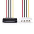 Фото #4 товара Nedis CCGP73530VA015 - 0.15 m - SATA 15-pin - Molex (4-pin) - Male - Female - Straight