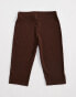 ASOS DESIGN capri trouser in textured chocolate